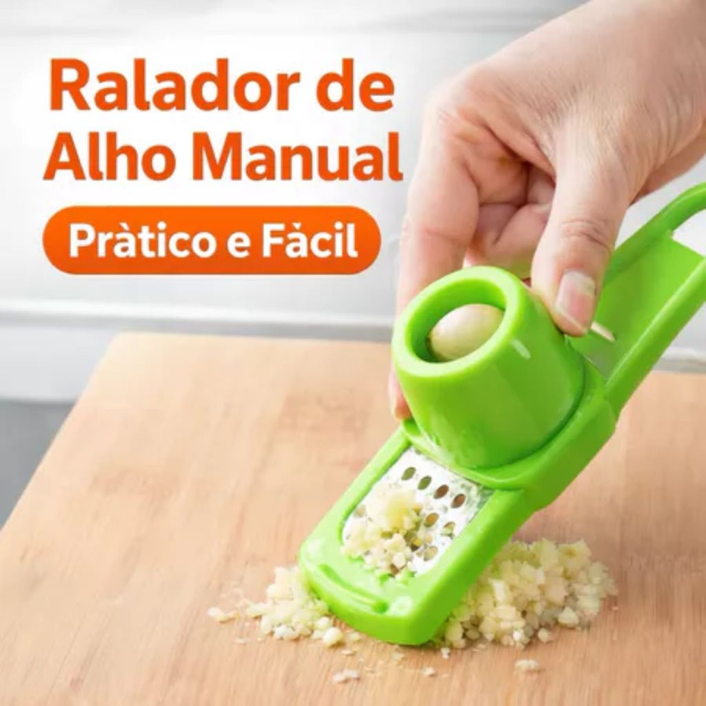 Ralador De Alho Manual Inox Mini Triturador Para Alho Gengibre E Temperos