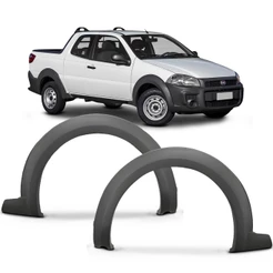 Moldura Paralama Strada 2014 A 2019 Alargador Cinza Dianteiro