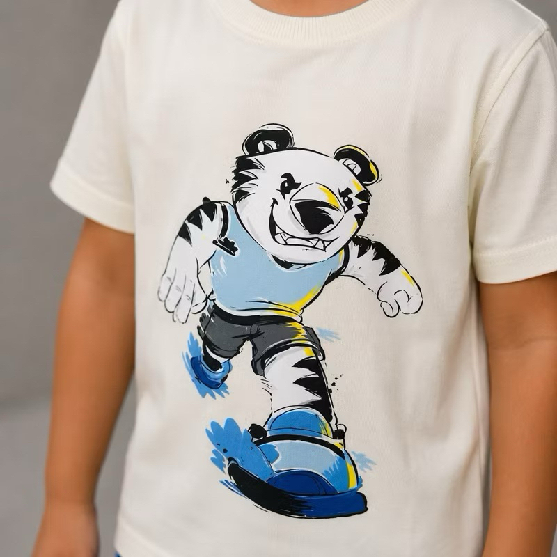 Camiseta Infantil Menino Tigor Manga Curta Verão Estampas Sortidas Tamanho 2 a 12 ano