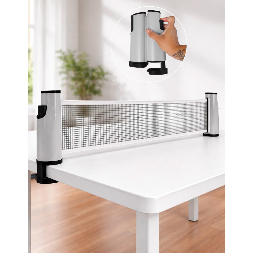 Rede de Tenis Mesa Ping Pong Portátil Profissional Com Suporte Reforçado Universal até 1,68M