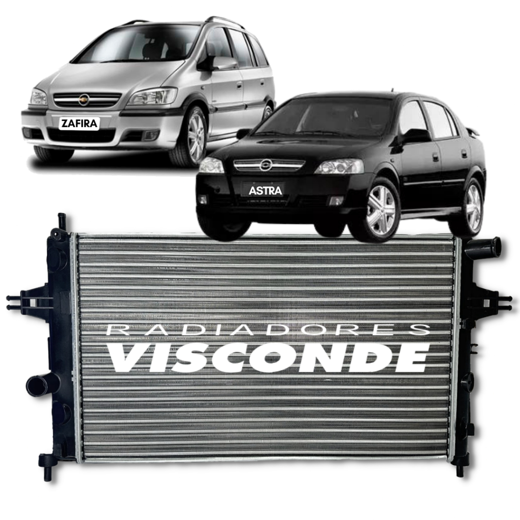 Radiador Agua Visconde Astra Zafira 99 2001 2003 2005 2007 2008 Vectra 2006 2007 2008