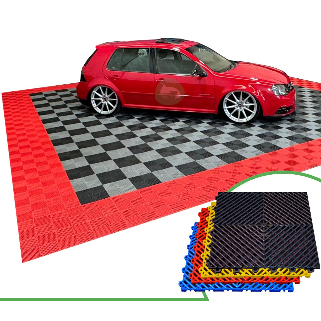Kit de 100 Piso Modular Automotivo 9m² 30x30 - Direct Borrachas