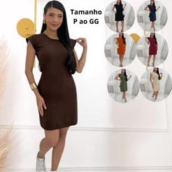 Vestido Feminino Curto Estilo Camisão Confortável premium