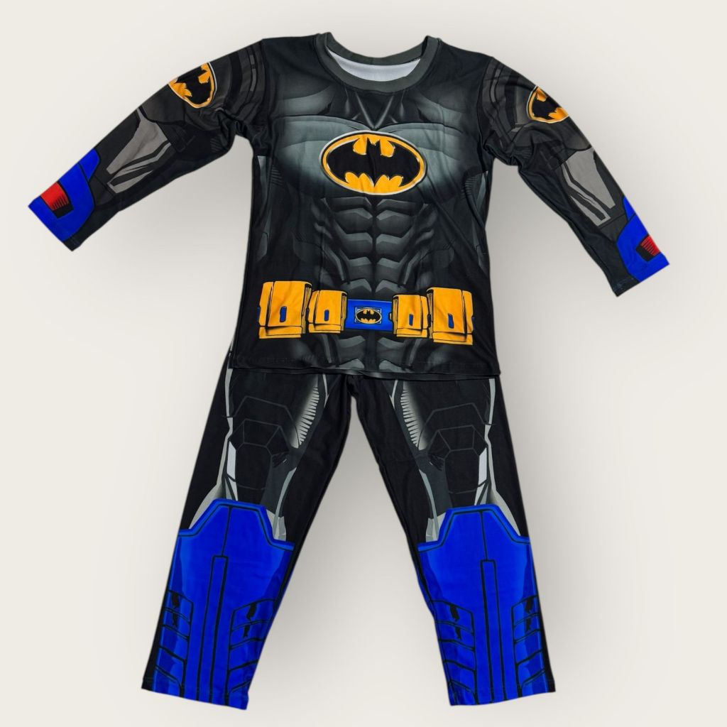 Pijama Infantil Batman Fantasia Temática Batman Conjunto Camiseta Calça Infantil Masculina Heróis