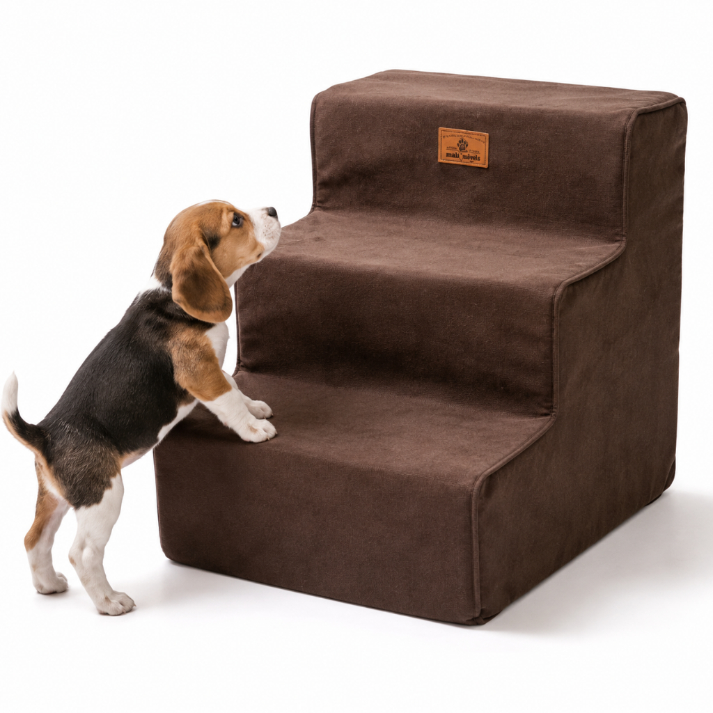 Escada Pet 3 Degraus D28 Para Cachorro Idoso  Sofá Cama Não Afunda