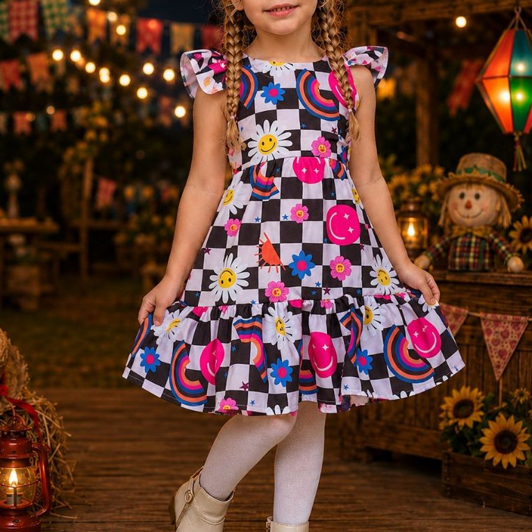 Vestido Infantil Menina Lançamento PARA FESTAS
