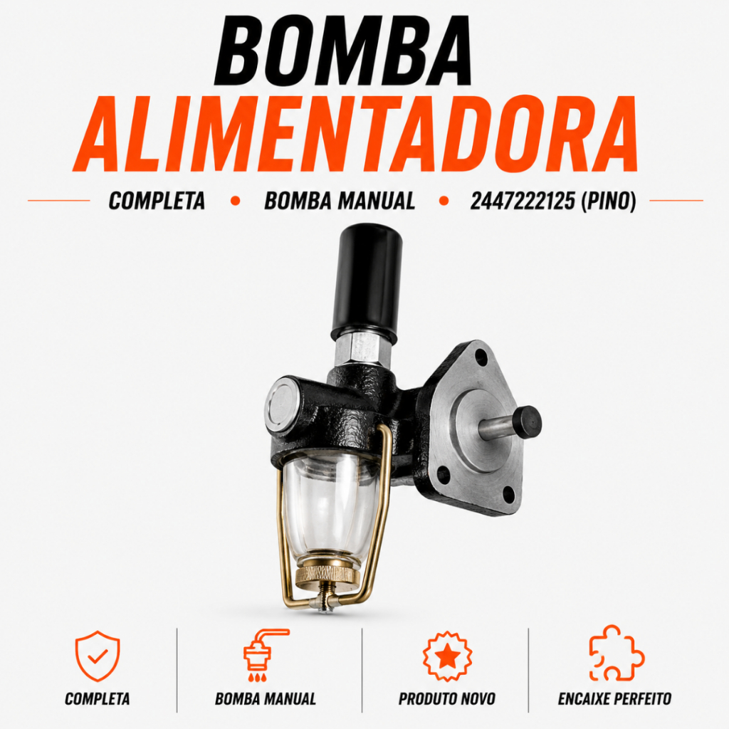 Bomba Alimentadora Manual Pino Mercedes Motor Om352 Om352a Compatível