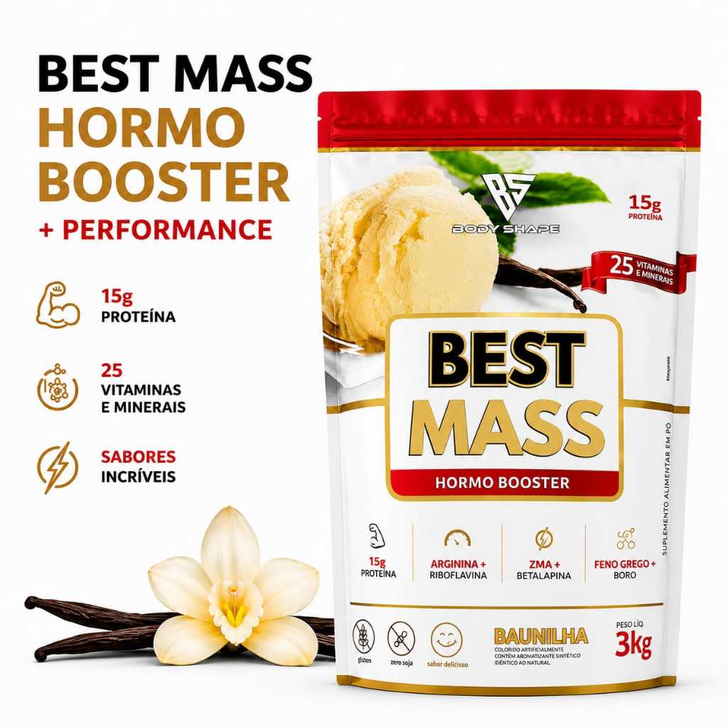*OFERTA* BEST MASS 3Kg (Hipercalórico / Massa) - BodyShape