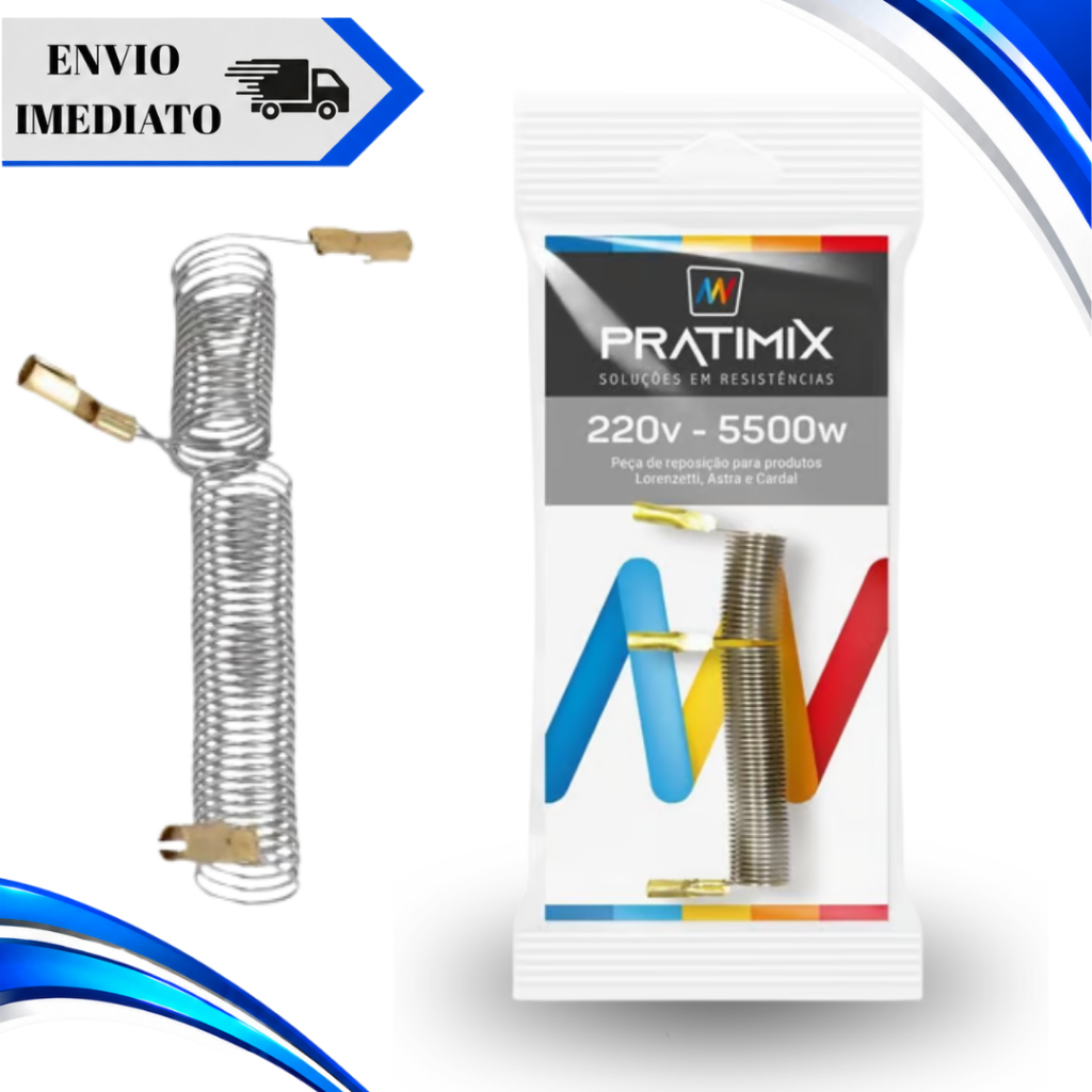 Resistência Pratimix 220V 5500W 3 temperaturas loren/astra/cardal Compatibilidade Diversa