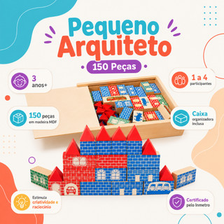 Castelinho Pequeno Arquiteto Engenheiro Blocos De Montar Em Madeira Futuro Engenheiro Educativo