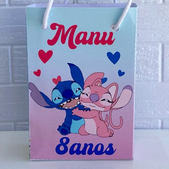 Lembrancinha  STITCH  Sacolinha Surpresa Personalizada  PEGUE E MONTE