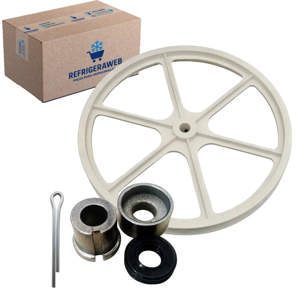 Polia e Kit Buchas Tanquinho Colormaq LCM LCS LCB 10kg 12Kg 14Kg 16Kg e 20kg (LISA)