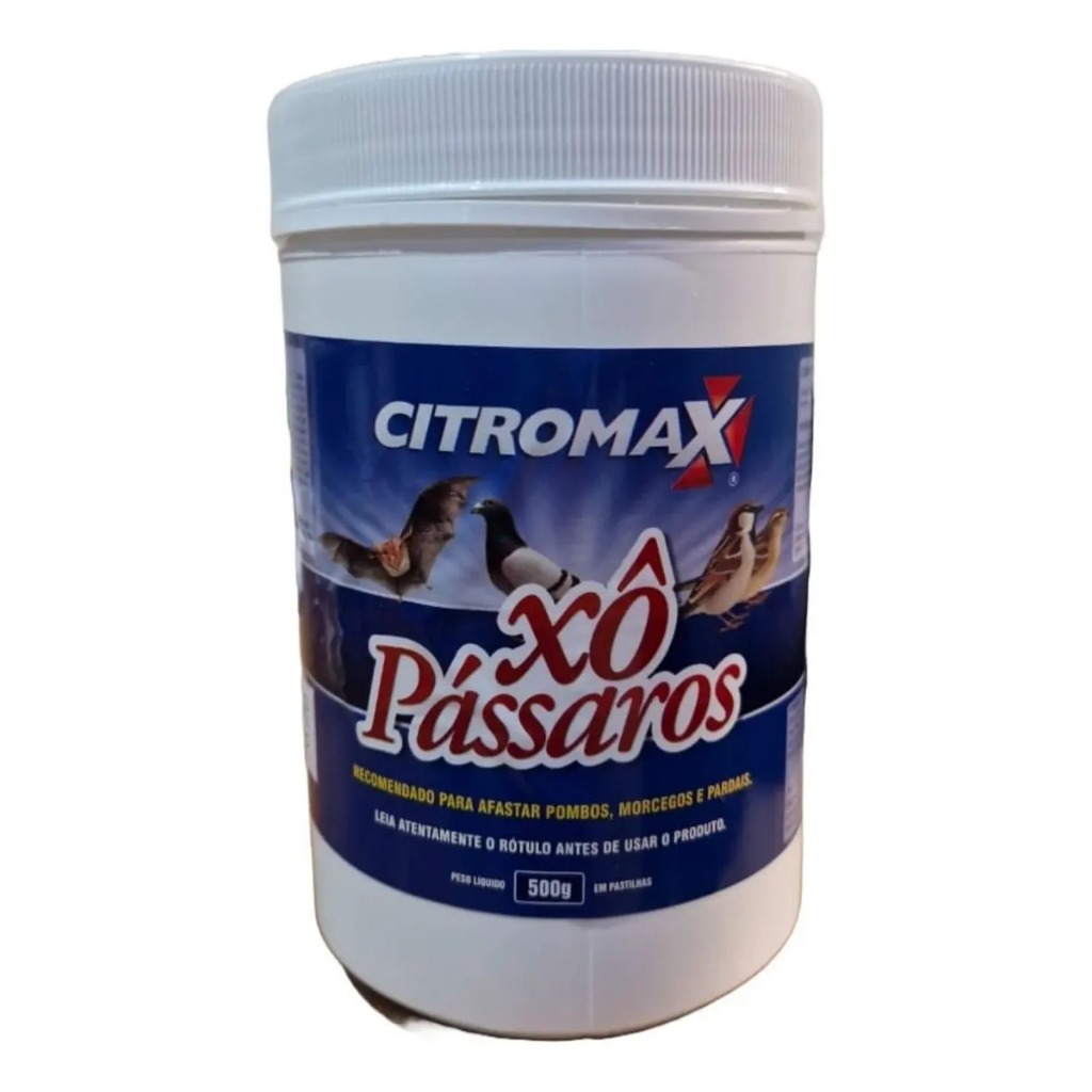 Xô Pássaros Repelente Espanta Pombos Pardais Morcegos 500g