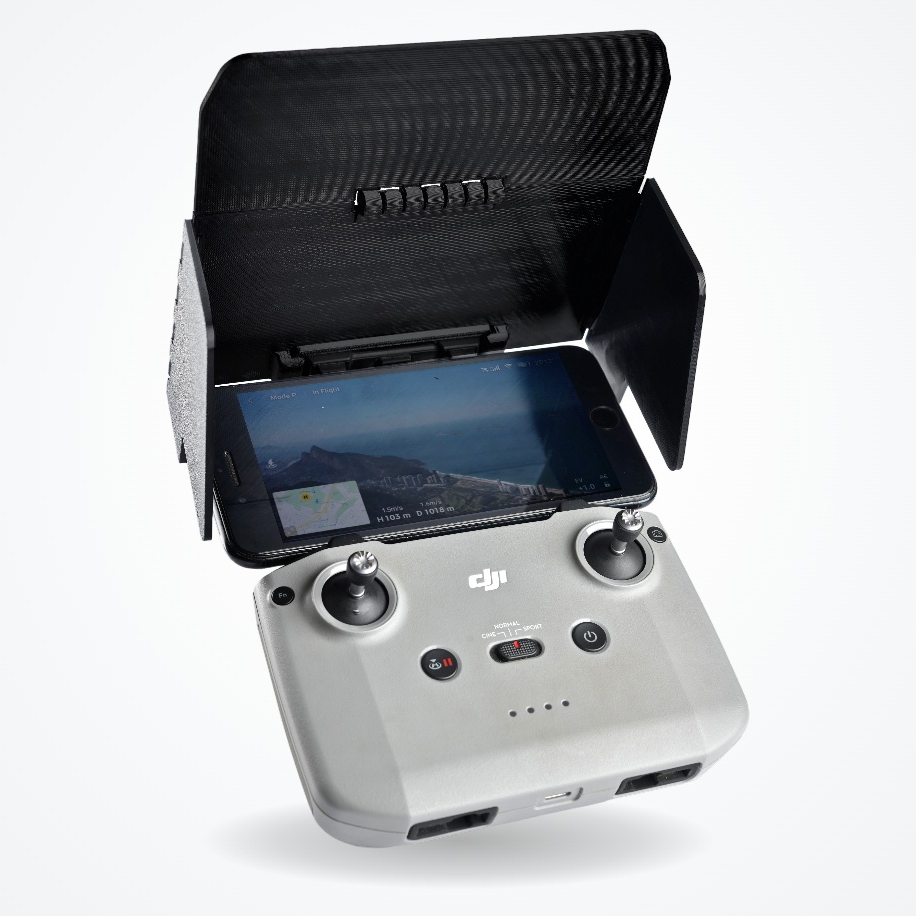 Para-sol Controle Drone DJI RC-N3 Smartphone Proteção Reflexos Abas Ajustáveis