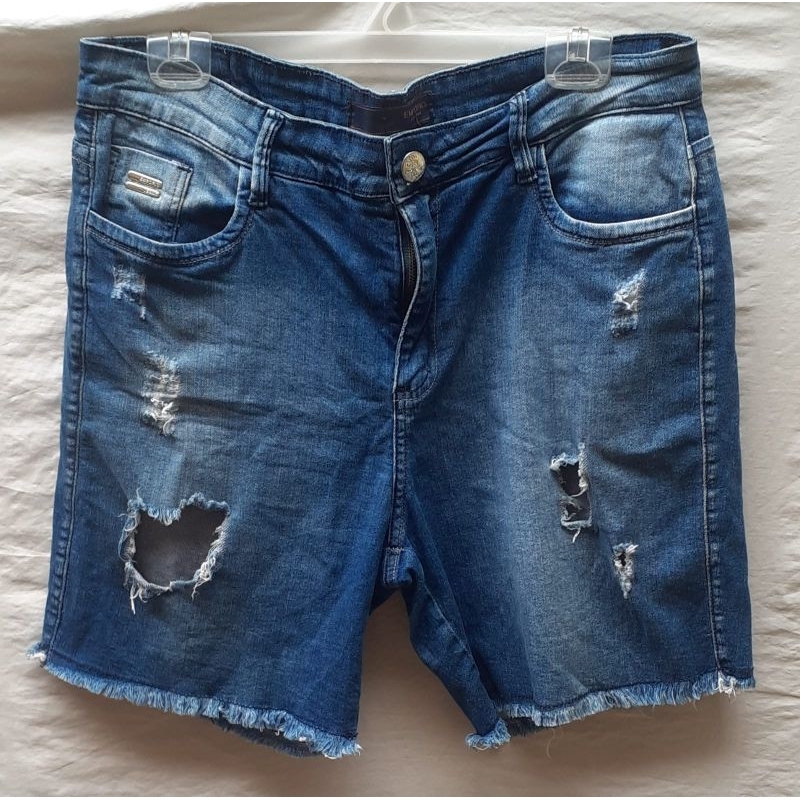 Bermuda jeans feminina emporio tam 46 (BRECHÓ)