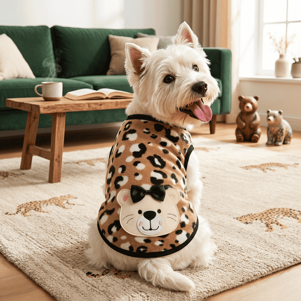 Regata Pet Inverno Pelúcia Cachorro Gato Estampa Foquinha Candy e Ursinha Fofa