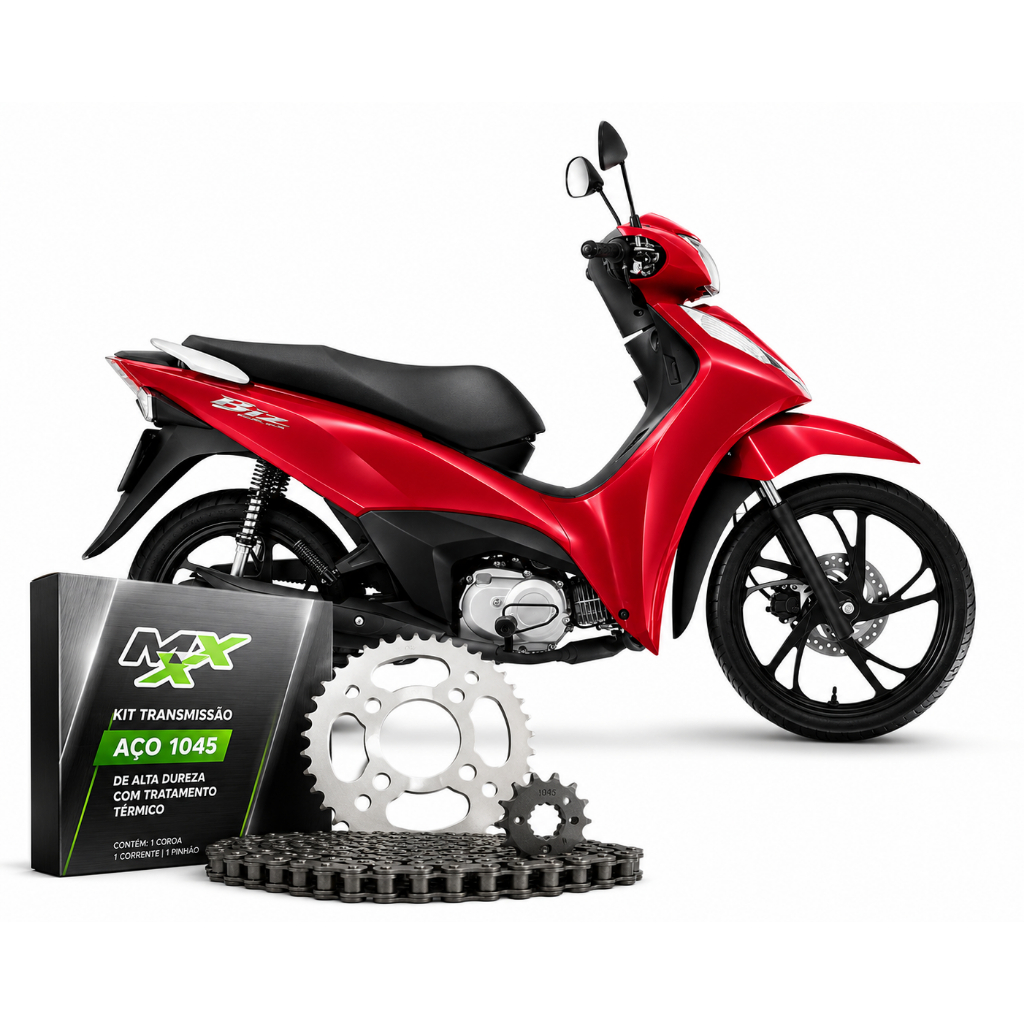 Kit Relação Completo Para Moto Biz 125 Es Ex Ks 125i 2006 A 2022 Cora 34 Pinhão 14