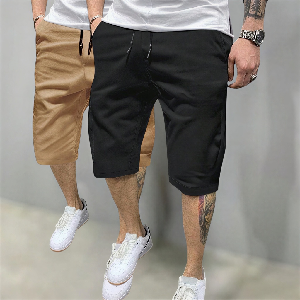 Bermuda Sarja Colorida Premium Masculina Casual Streetwear Moda Verão Confortável Tecido Resistente Alta Qualidade