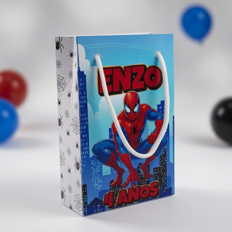 Sacolinha Homem Aranha/ Sacola Personalizada /Lembrancinha personalizada/ Aniversário
