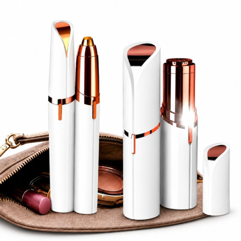 Kit Depilador Facial Sobrancelha Buço Nariz  Rosto indolor Caneta Batom Beleza Feminino Elétrico