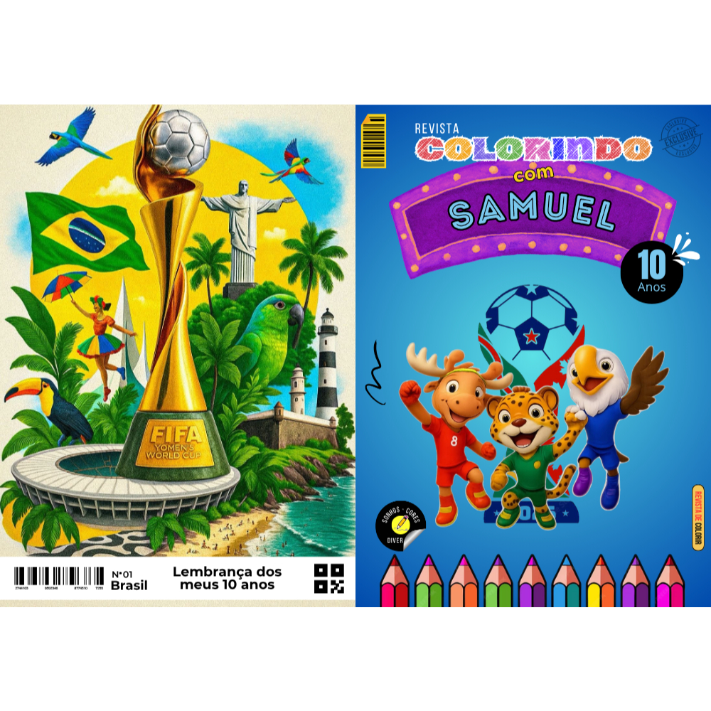 🎨📚 LIVRINHOS DE COLORIR COPA DO MUNDO PERSONALIZADOS COM GIZ DE CERA|LEMBRANCINHA|ANIVERSÁRIO|PINTURA|REVISTINHA|LIVRO ✨