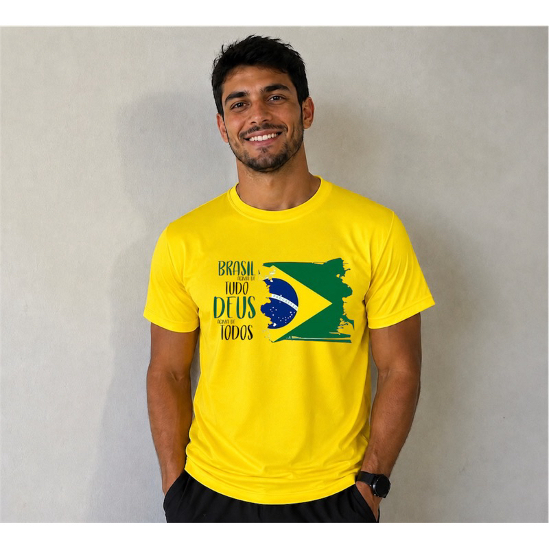 Camiseta Brasil Masculina 2026 unissex copa do Brasil Algodão Masculina Feminina