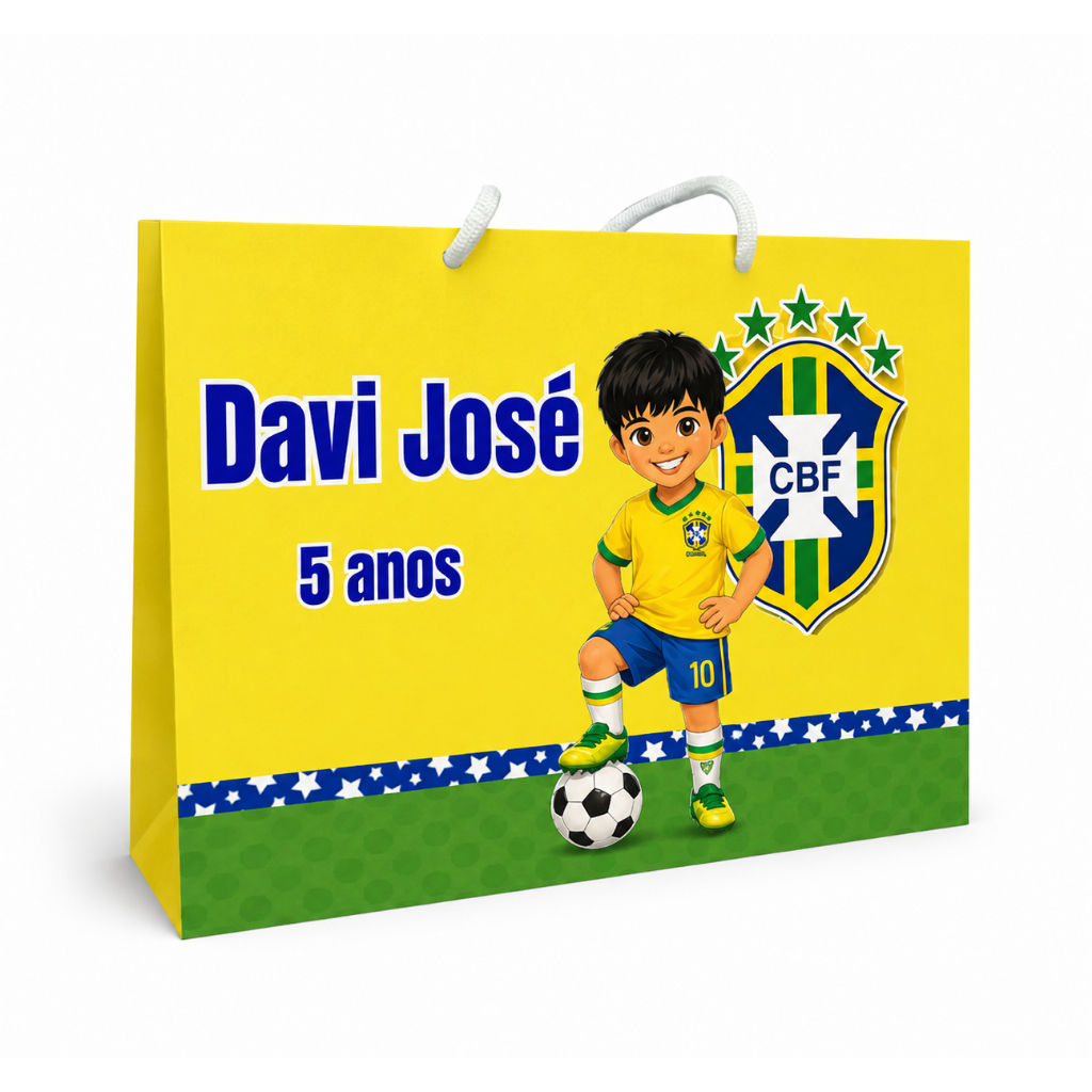 Sacolinha PERSONALIZADA COPA BRASIL | Sacolinha | Lembrancinha | copa | Aniversário Futebol