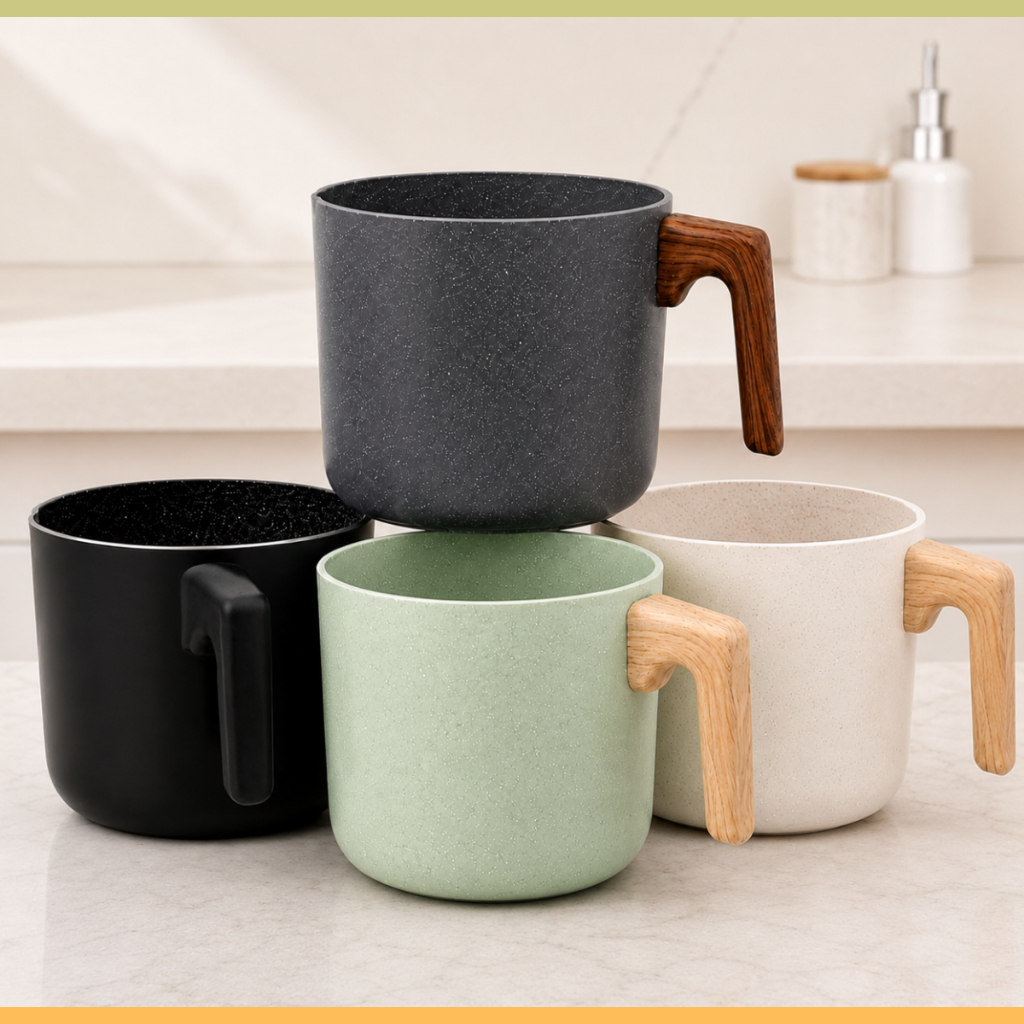 Leiteira Fervedor 1,5 Litros Canecão Cerâmico Antiaderente Indução Gás Elétrico Água Leite Café Chá