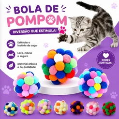 Bolinha Para Gatos Brinquedo de Pelúcia Colorido Animais de Estimação Pets