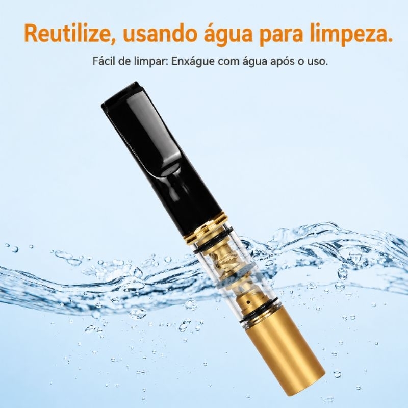 Filtro Resistente Elimina Resíduos e Alcatrão Microporoso Dupla Filtragem Anti Vício Piteira