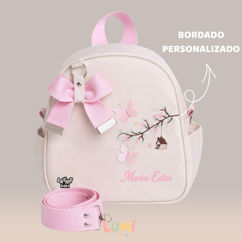 Mochila Lateral Luxo Multifuncional Menina Menina impermeável