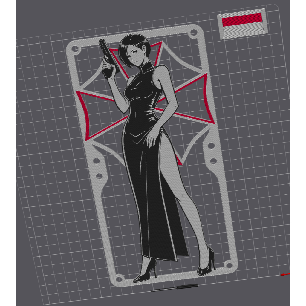GRADE GRELHA PARA COOLER FAN GRILL 240MM X 120MM ADA WONG RESIDENT EVIL PC SETUP GAMER