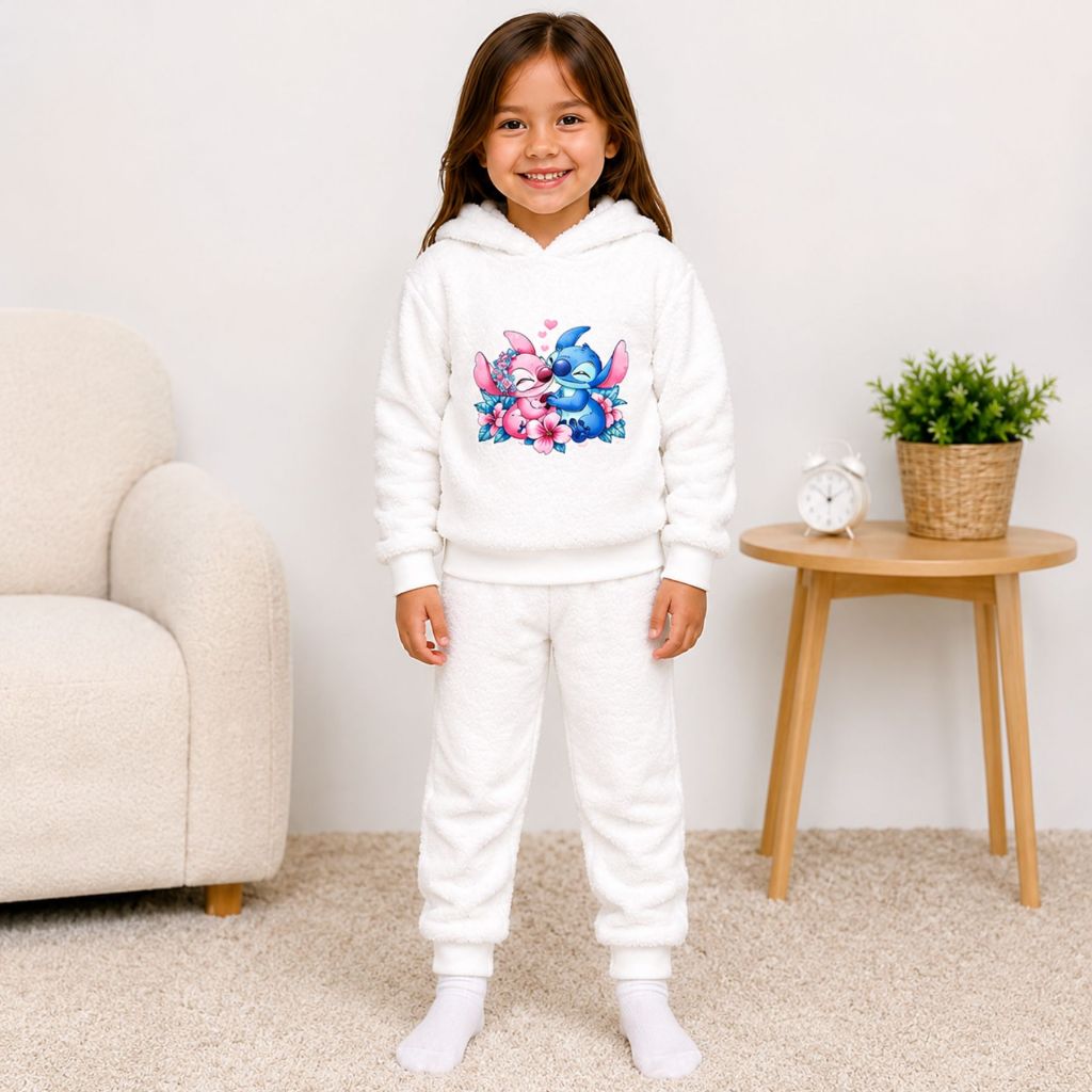 Conjunto inverno feminino Soft conjunto de frio menina blusa de frio e calça conjuntos estampados