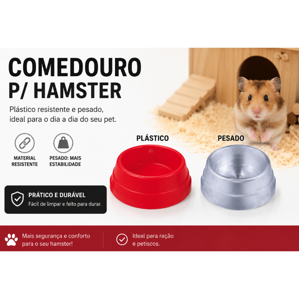 Comedouro para Hamster – Plástico Pesado