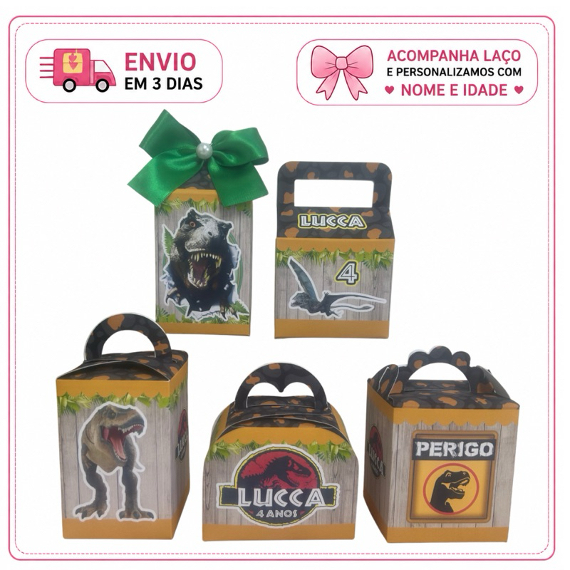 kit Dinossauro Jurassic Lembrancinha Personalizada kit festa infantil  Mimos para fes