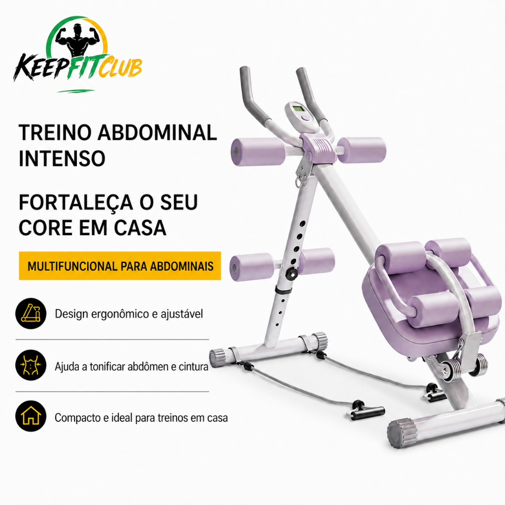 Keepfitclub Prancha Aparelho abdominal suporta 150kg ajustavel para Academia 5 níveis