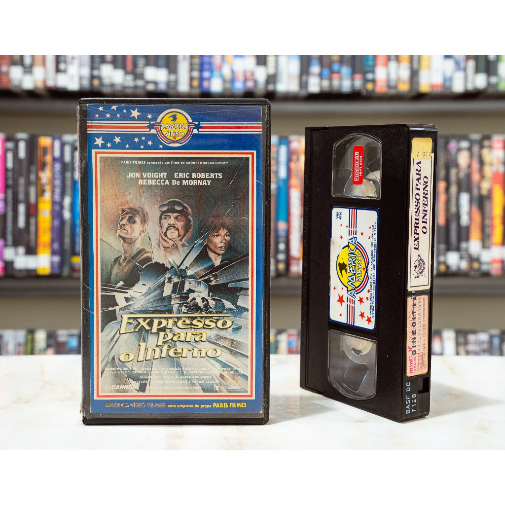VHS Expresso Para o Inferno - LEGENDADO - Jon Voight Eric Roberts - Original Fita de Vídeo Filme - América Vídeo - Raro