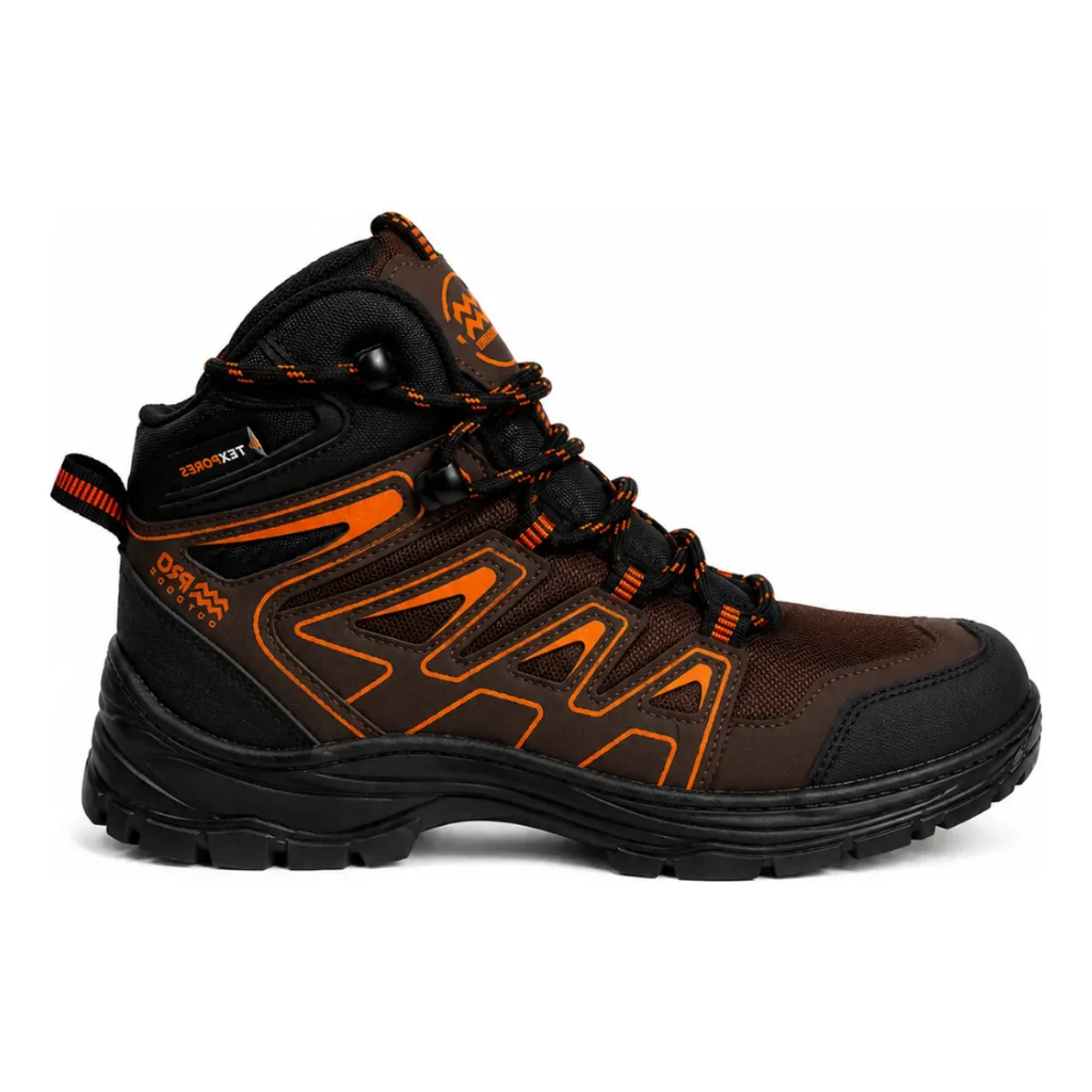 Bota Tênis Adventure Cano Alto Couro Trilha Trekking Resistente