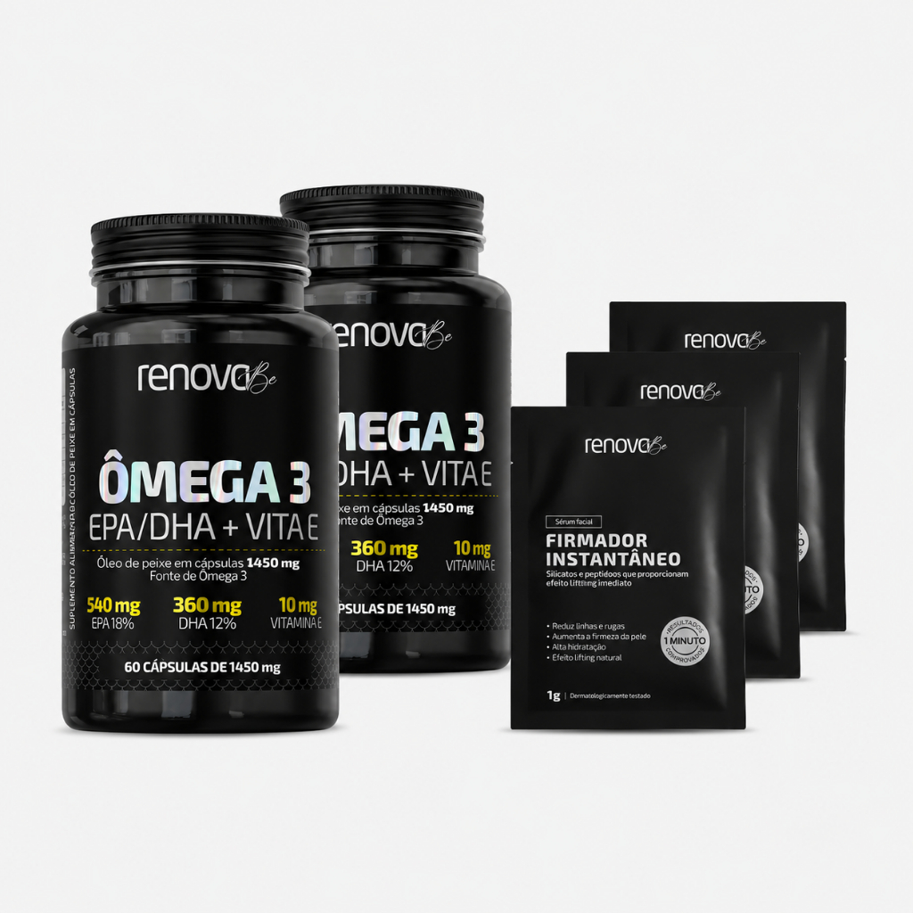 Kit 2 Ômega 3 Renova Be +  Sachês Sérum Firmador