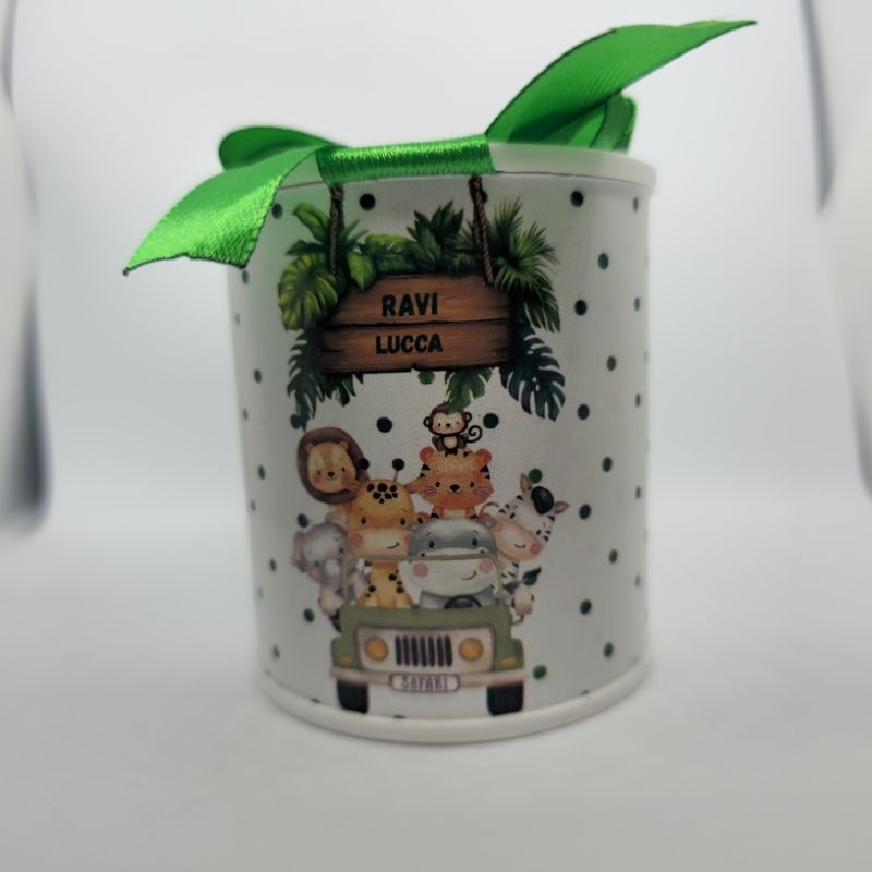 Tubolata Personalizada safari - Lembrancinha com Nome | Chá de Bebê, Aniversário e Mesversário