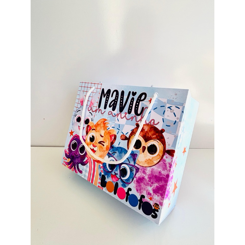 Sacolinha Bolofofos para Lembrancinha | Sacola Surpresa Festa Infantil Personalizada | Pegue e Monte