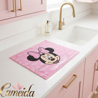 Kit com 3 Panos Multiuso de Microfibra Minnie-Cozinha Rosa