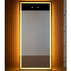 Espelho Retangular Grande com LED para Banheiro Quarto Camarim Closet Varios Acabamento