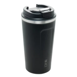 Copo Térmico Lyor Motion Parede Dupla de Aço Inox Preto