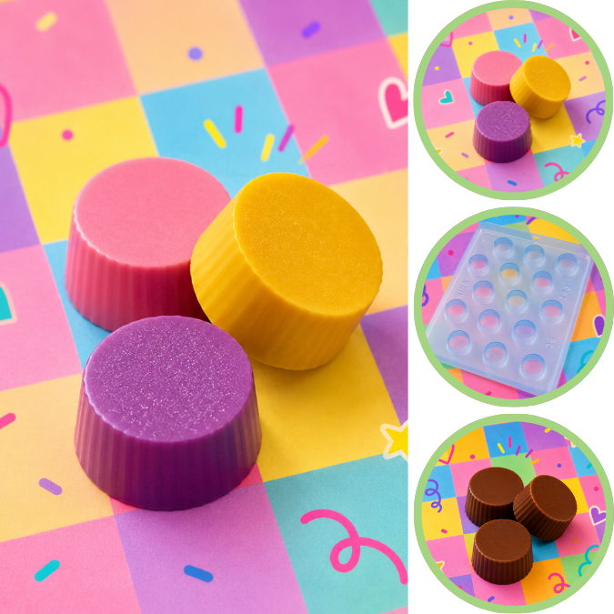 1~10 Forma Simples Alpino Estrias (08) em Acetato BWB Para Bombom e Doces de Chocolate e Confeitaria (CHOCO)