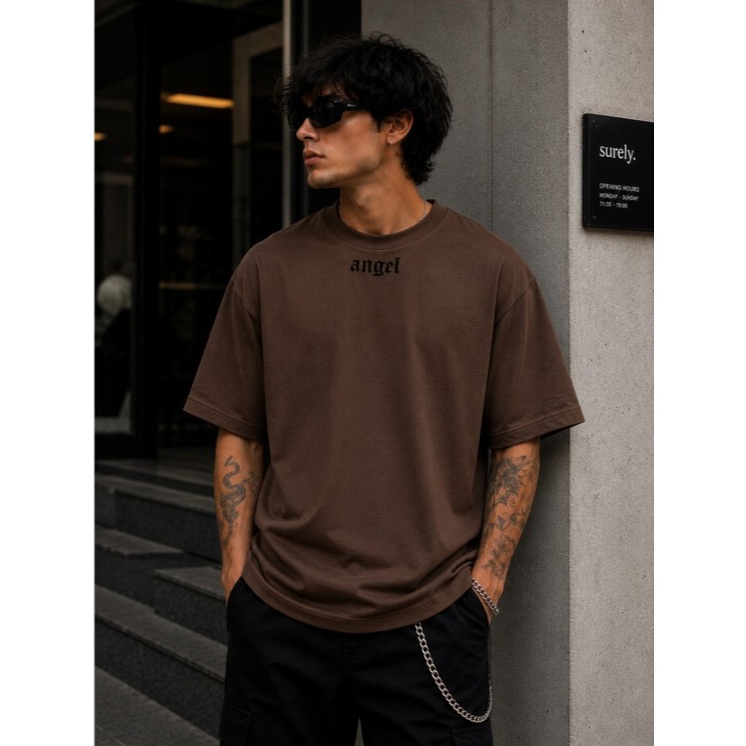 Camiseta Oversized Angel Streetwear Masculina Unissex Algodão Premium