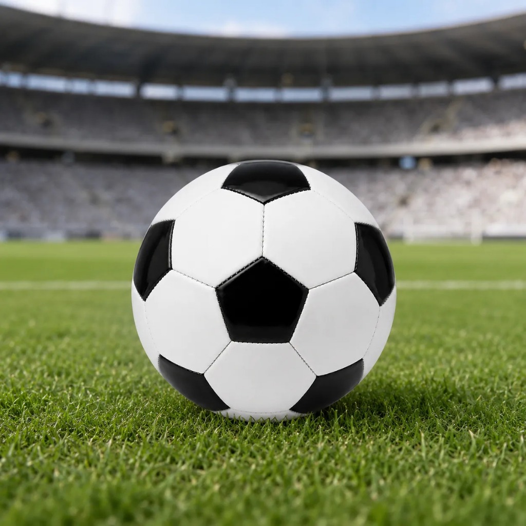 Bola De Futebol Clássica Branco Preto Tamanho 5/ campo/ jogo