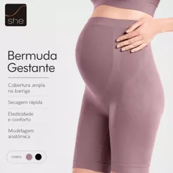 Bermuda Gestante Maternidade Sem Costura She