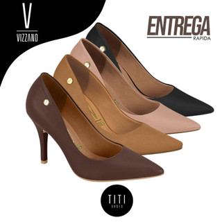 Sapato Scarpin Vizzano Feminino Bico Fino Salto Alto Social Elegante Original