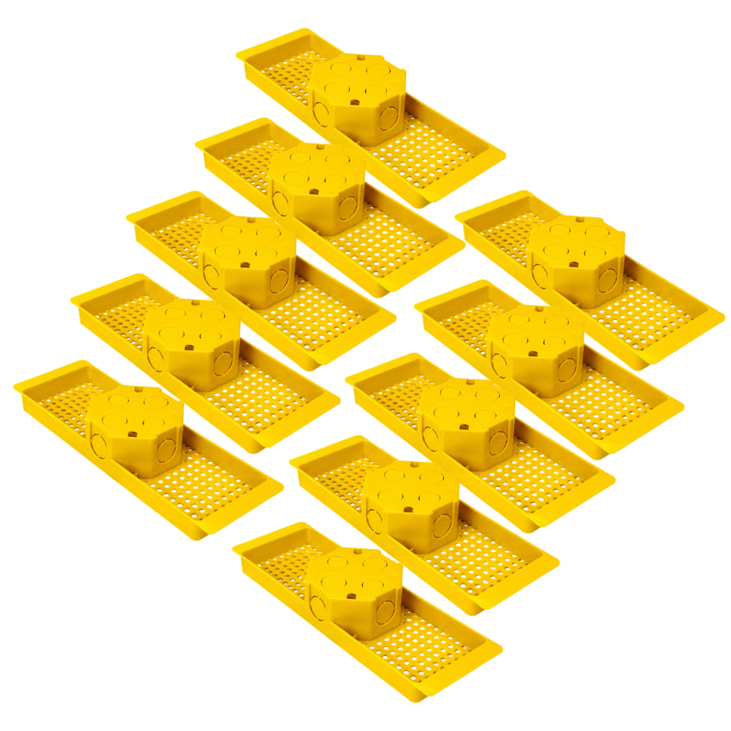 Kit 10 Unidades Caixa Luz Pvc Para Laje 30cm